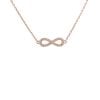 Rose Gold Plated Sterling Silver Infinity Cubic Zirconia Chain Bracelet