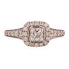 18ct White Gold 1.21cts Diamond Halo Solitaire Ring