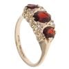 9ct Yellow Gold 0.05ct Diamond And Garnet Cluster Ring
