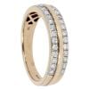 9ct Yellow Gold 0.55ct 2 Row Diamond Ring by Anya Belle