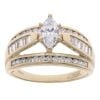 9ct Yellow Gold Cubic Zirconia Fancy Ring