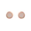 Rose Gold Plated Sterling Silver Cubic Zirconia Stud Earrings