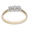 9ct Yellow Gold Cubic Zirconia Trilogy Ring