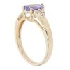 9ct Yellow Gold Tanzanite And Cubic Zirconia Ring