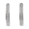 9ct White Gold 0.50ct Diamond Oval Hoop Earrings