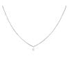 18ct White Gold 0.50ct Diamond Solitaire Pendant And Chain 16"