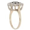 9ct Yellow Gold Cubic Zirconia and Sapphire Cluster Ring