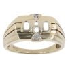 9ct Yellow Gold 0.02ct Diamond Dad Ring