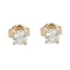14ct Yellow Gold Cubic Zirconia Solitaire Stud Earrings