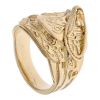 9ct Yellow Gold Patterned Saddle Ring