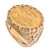 9ct Yellow Gold 1966 Elizabeth II Full Sovereign Coin Ring