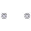 925 Sterling Silver Cubic Zirconia Solitaire Stud Earrings