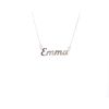 9ct White Gold Personalised Script Name Necklace