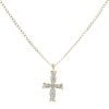 9ct Yellow Gold 0.05ct Diamond Cross Pendant and Chain 24"