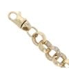 9ct Yellow Gold Cubic Zirconia Belcher Bracelet 9"