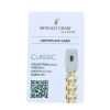 14ct Yellow Gold Monaco Curb Classic Cubic Zirconia Pave Lock Chain 22"