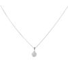 18ct White Gold 0.33ct Brilliant Cut Diamond Cluster Pendant And Chain 16"