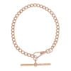 9ct Rose Gold Albert T-Bar Bracelet 7.5"