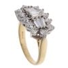 18ct Yellow Gold 2.00ct Brilliant And Baguette Cut Diamond Cluster Ring