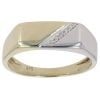 9ct Yellow And White Gold 0.01ct Diamond Signet Ring