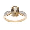 18ct Yellow Gold Peridot And 0.15ct Diamond Ring