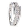 9ct White Gold 0.29ct Diamond Crossover Ring by Anya Belle