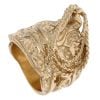 9ct Yellow Gold Patterned Saddle Ring