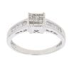 18ct White Gold 0.33ct Princess Cut Diamond Cluster Ring