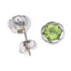 925 Sterling Silver Peridot Stud Earrings