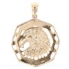 9ct Yellow Gold 0.01ct Diamond Eagle Pendant