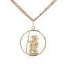 9ct Yellow Gold St Christopher Pendant And Chain 20"