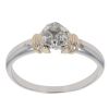 18ct Yellow and White Gold 0.25ct Trillion Cut Diamond Cluster Ring