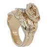 9ct Yellow Gold Cubic Zirconia Saddle Ring