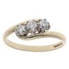 9ct Yellow Gold 0.25ct Brilliant Cut Diamond Trilogy Ring