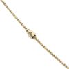 14ct Yellow Gold Monaco Beaded Plain Lock Chain 18"
