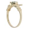 9ct Yellow Gold Emerald Claddagh Ring