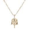 9ct Yellow Gold Egyptian Pharaoh Pendant And Chain 24"