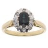 18ct Yellow Gold 0.08ct Diamond and Sapphire Cluster Ring