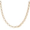 9ct Yellow Gold Patterned And Plain Belcher Chain 24"