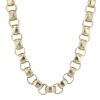 9ct Yellow Gold Patterned And Plain Belcher Chain 24"