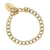 18ct Yellow Gold Heart Lock Charm Bracelet 7.5"