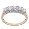 14ct Yellow Gold Cubic Zirconia Five Stone Ring