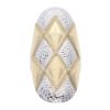 14ct Yellow And White Gold Harlequin Patterned Ring