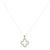 9ct Yellow and White Gold Open Work Petal Pendant and Chain 18"