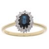 18ct Yellow Gold 0.15ct Diamond Cluster Ring