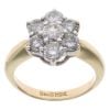 18ct Yellow Gold 2.00cts Diamond Cluster Ring