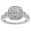 18ct White Gold 0.80ct Diamond Vera Wang Cluster Ring