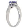 18ct White Gold 0.10ct Diamond and Tanzanite Dress Ring