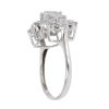 9ct White Gold Cubic Zirconia Cluster Ring