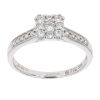 18ct White Gold 0.32ct Diamond Cluster Ring